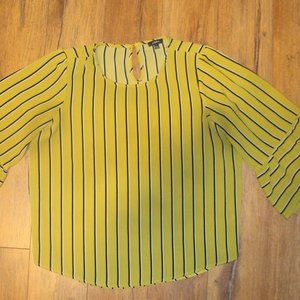 Final Price! AUW Striped Flare Sleeve Blouse Sz. L